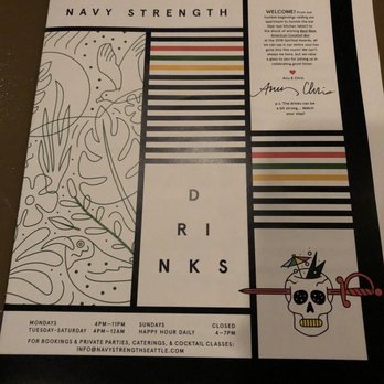 Navy Strength - Menu (March 2020) - Tiki Bars Near Me - Seattle, Washington Navy Strength - Menu (March 2020) - Tiki Bars Near Me - Seattle, Washington