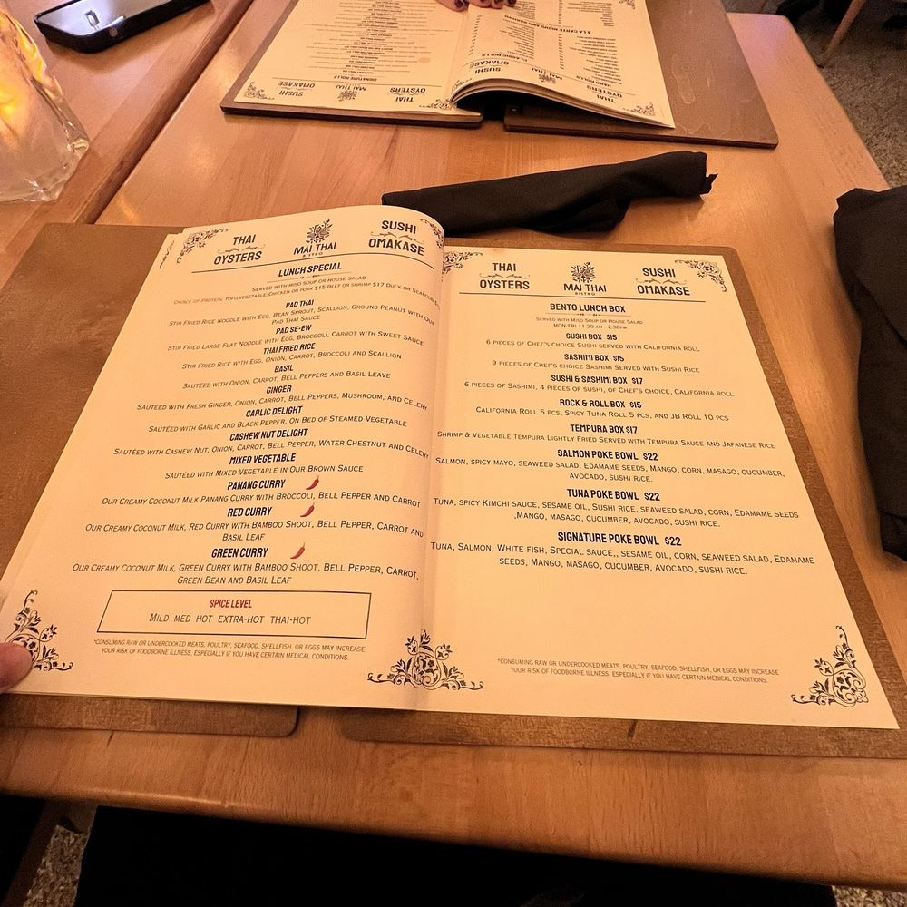 Mai Thai Bistro - Menu - Sushi Bars Near Me - Vero Beach, Florida Mai Thai Bistro - Menu - Sushi Bars Near Me - Vero Beach, Florida