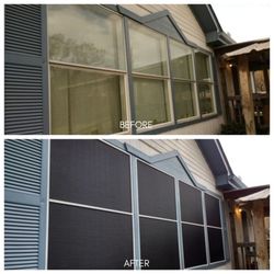 Barton Glass - See how Solar Screens can dramatically change the look of this home