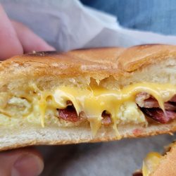 Ted's Ice Cream & Restaurant - Bacon, egg, and cheese sandwich on a Kaiser roll