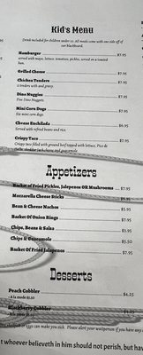 Menu photo 1 Longhorn Cafe Harper, TX
