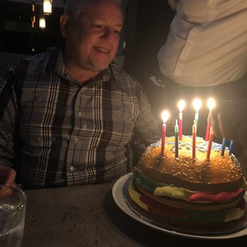 Bea's Bakery - A burger cake for mister yelp elite Randall Berger - Bakeries Near Me - Tarzana, California