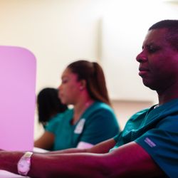 Sovereign School of Nursing - Nursing Students at Computer