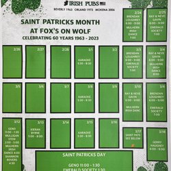 Saint Patricks Day Celebration Calendar of Events 2023