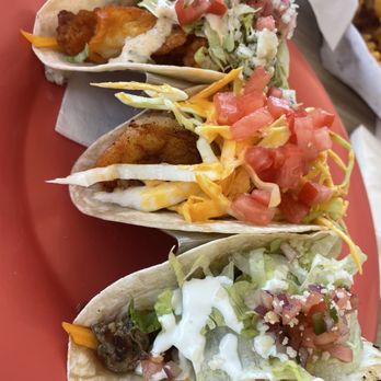 Back 40 Urban Fresh - Dynamite Shrimp Taco, Buffalo Chicken Taco, Chimichurri Pork Taco - Tex-Mex Near Me - Fruit Cove, Florida Back 40 Urban Fresh - Dynamite Shrimp Taco, Buffalo Chicken Taco, Chimichurri Pork Taco - Tex-Mex Near Me - Fruit Cove, Florida