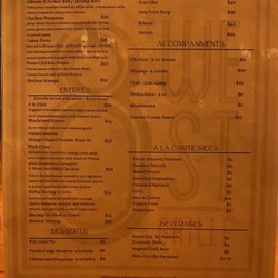 8 West Grille - Menu