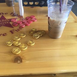 A good little spot. They've got Jenga, a wooden connect 4, mancala, and apples to apples. Comfy couches and a fireplace. A good little spot. They've got Jenga, a wooden connect 4, mancala, and apples to apples. Comfy couches and a fireplace.