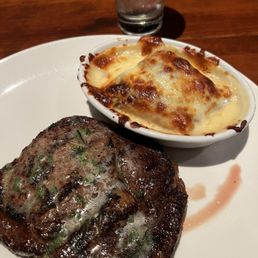 Ribeye and au gratin