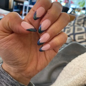 Me Nail Spa - Apres nail extension with iridescent gel color - Nail Salons Near Me - Alameda, California