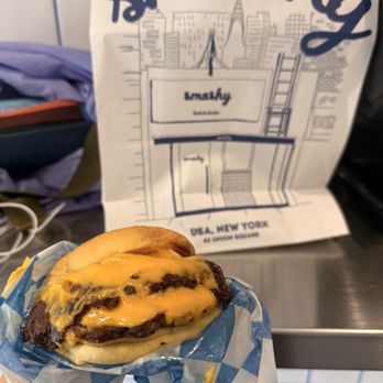 Smashy - Double Double House Cheese Burger - Burgers Near Me - New York, New York