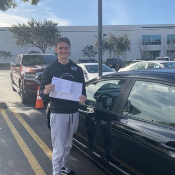 Avers Driving School - Logan with his license - Driving Schools Near Me - Torrance, California