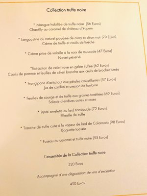 Menu photo 4 Pavillon Ledoyen Paris, 75