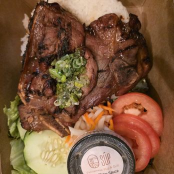 SUP Vietnamese Phở & Grill - Pork Chops (over rice) - tender and full of flavor, grilled perfectly - Vietnamese Near Me - Massapequa, New York