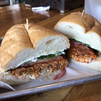 Blue Water - Salmon burger bronzed marinade - Seafood Near Me - San Diego, California