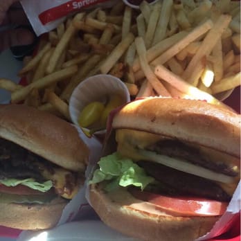In-N-Out Burger - Spread and well done fries on the left, regular fries on the right. - Burgers Near Me - Draper, Utah In-N-Out Burger - Spread and well done fries on the left, regular fries on the right. - Burgers Near Me - Draper, Utah