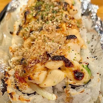 Koko Sushi - Volcano Roll. Scallops were a little too firm but overall, it's a slightly sweet roll with a bit of spice to make your mouth feel balanced. - Sushi Bars Near Me - Mission Viejo, California Koko Sushi - Volcano Roll. Scallops were a little too firm but overall, it's a slightly sweet roll with a bit of spice to make your mouth feel balanced. - Sushi Bars Near Me - Mission Viejo, California
