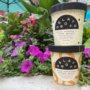 Gelato Boy - Salty Cookies + Cream pint & Gooey Buttercake + Caramel pint - Gelato Near Me - Denver, Colorado Gelato Boy - Salty Cookies + Cream pint & Gooey Buttercake + Caramel pint - Gelato Near Me - Denver, Colorado