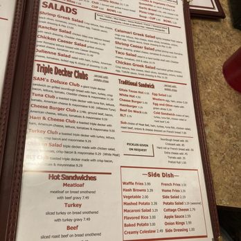 Sam's Diner - Menu - Diners Near Me - Holley, New York