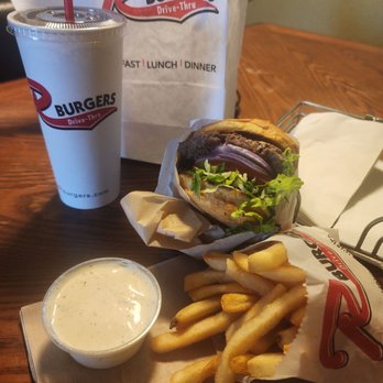 R Burgers Drive Thru - Original Burger Combo // Ordered via DoorDash - Burgers Near Me - Ontario, California R Burgers Drive Thru - Original Burger Combo // Ordered via DoorDash - Burgers Near Me - Ontario, California