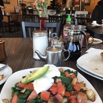 Six Corners Cafe - simple fresh brunch. eggs, avocado, veggies and almond milk + coffee. - Cafes Near Me - Portland, Oregon
