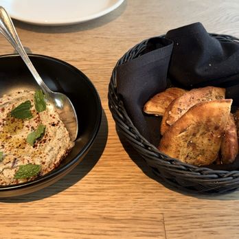 Ema - Charred Eggplant spread and Pita - Mediterranean Near Me - Glenview, Illinois Ema - Charred Eggplant spread and Pita - Mediterranean Near Me - Glenview, Illinois