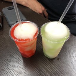 Small raspberry and sour apple margarita! SO STRONG Small raspberry and sour apple margarita! SO STRONG