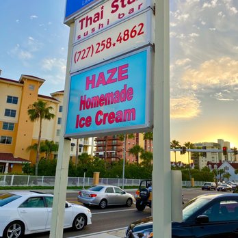 Haze Ice Cream - a sign for a thai star - Ice Cream & Frozen Yogurt Near Me - Madeira Beach, Florida
