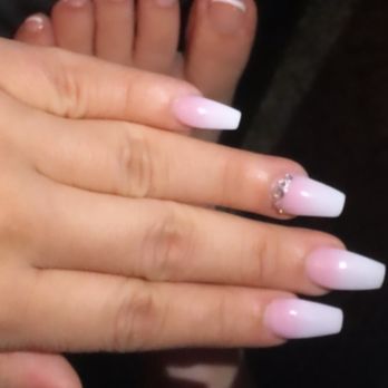 M Nails & Spa - Pink and white coffin ombré nails - Nail Salons Near Me - Yucaipa, California M Nails & Spa - Pink and white coffin ombré nails - Nail Salons Near Me - Yucaipa, California