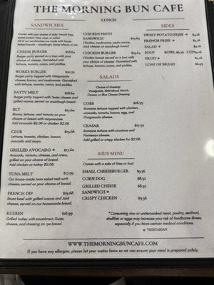 Menu photo 3 The Morning Bun Cafe Vacaville, CA Menu photo 3 The Morning Bun Cafe Vacaville, CA