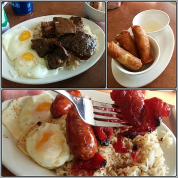 Taste Of Kawayan - Breakfast plates. Steak with eggs and garlic fried rice. Lumpia frita egg rolls. Bottom, pork sausages & fried pork. Breakfast plates. - Filipino Near Me - Chicago, Illinois Taste Of Kawayan - Breakfast plates. Steak with eggs and garlic fried rice. Lumpia frita egg rolls. Bottom, pork sausages & fried pork. Breakfast plates. - Filipino Near Me - Chicago, Illinois