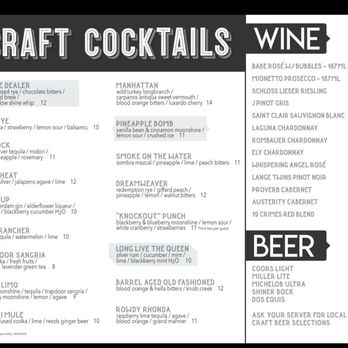 Mash'D - Drink menu - New American Near Me - Frisco, Texas Mash'D - Drink menu - New American Near Me - Frisco, Texas
