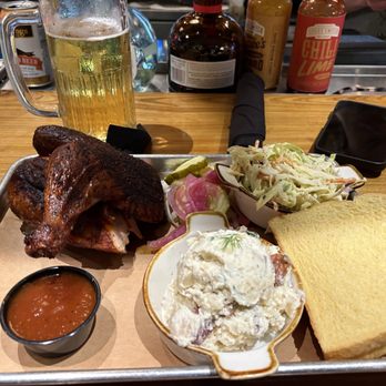The Switch - Half 1/2 Smoked Chicken, Potato Salad and Switch Cole Slaw - Barbeque Near Me - Austin, Texas