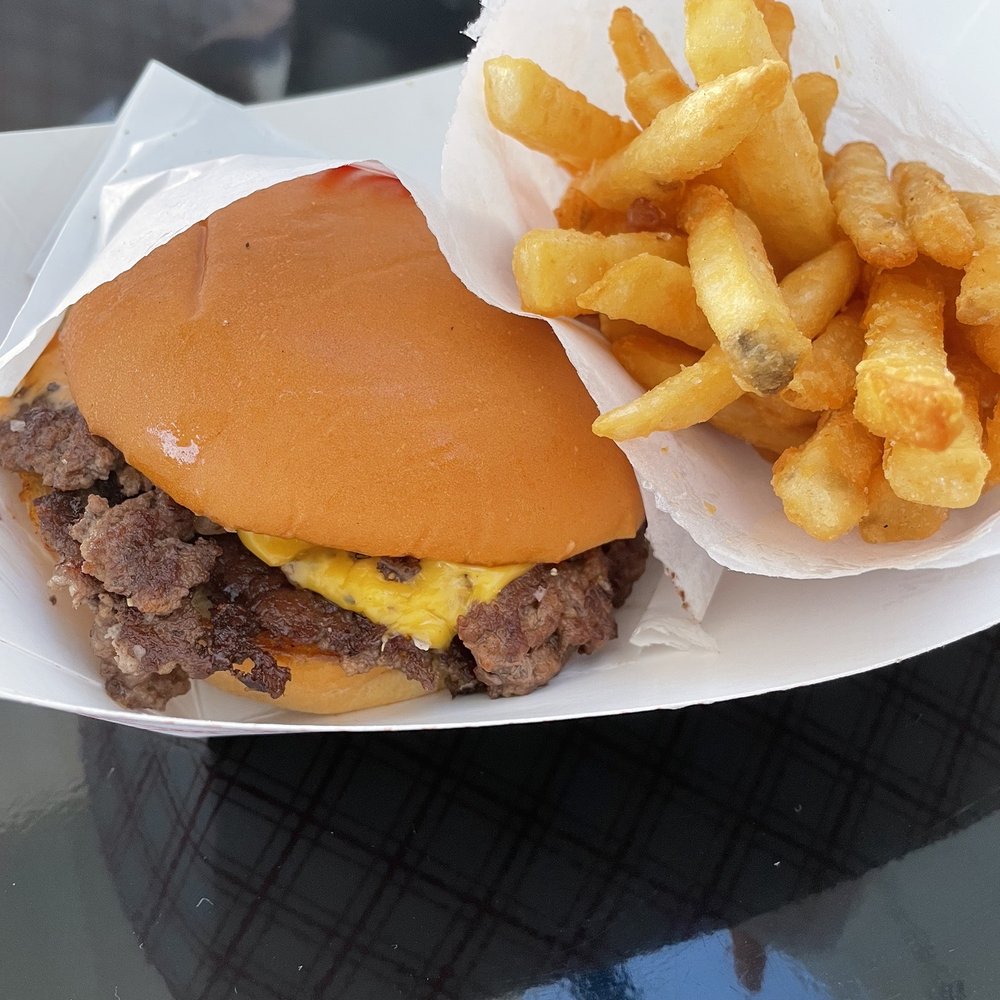 Burger Bodega - Double smash burger and regular fries - Burgers Near Me - Houston, Texas