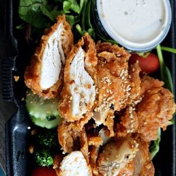 Spicy Crispy Chicken Salad ~ so good! Spicy Crispy Chicken Salad ~ so good!