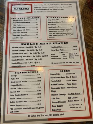 Menu photo 5 Sammy Lou's Home Cooking & BBQ Rowlett, TX Menu photo 5 Sammy Lou's Home Cooking & BBQ Rowlett, TX