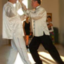 White Crane Tai-Chi - Teacher, David Dolbear, with his teacher, Liu Chang Jiang