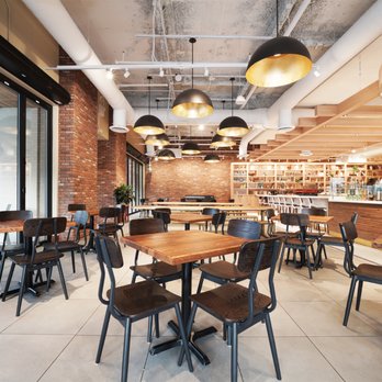 Affordable Seating - Basel metal chair with dark walnut back and seat (#477) - Furniture Stores Near Me - Chicago, Illinois