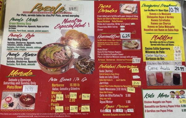 Menu photo 2 La Autentica De Guerrero Chicago, IL Menu photo 2 La Autentica De Guerrero Chicago, IL