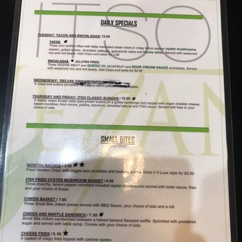 ITSO Vegan - Menu - Vegan Near Me - Grand Prairie, Texas