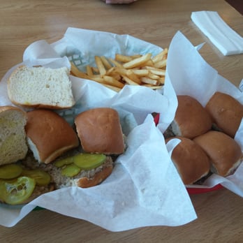 Chicago Hamburger - Sliders w/o the spicy mustard ($1.20 ea) & order of fries ($2.69) - Burgers Near Me - Phoenix, Arizona Chicago Hamburger - Sliders w/o the spicy mustard ($1.20 ea) & order of fries ($2.69) - Burgers Near Me - Phoenix, Arizona