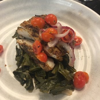 Salt & Marrow Kitchen - Special of the day: Sea Bass, Tomato Salad, Collard Greens - Bars Near Me - North Augusta, South Carolina Salt & Marrow Kitchen - Special of the day: Sea Bass, Tomato Salad, Collard Greens - Bars Near Me - North Augusta, South Carolina