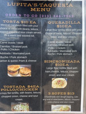 Menu photo 8 Lupita's Taqueria Chemult, OR Menu photo 8 Lupita's Taqueria Chemult, OR