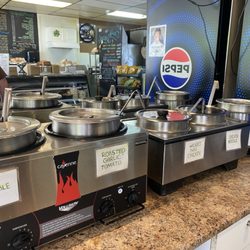 Greens & Beans Deli - Soup offerings. May 2026