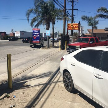 Cherry Smog Test Only - View from the shop to the street. - Smog Check Stations Near Me - Fontana, California