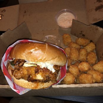 Sassy Bird - Hot sando with tots..So good and that sauce is A1 - Chicken Shop Near Me - Lancaster, California Sassy Bird - Hot sando with tots..So good and that sauce is A1 - Chicken Shop Near Me - Lancaster, California