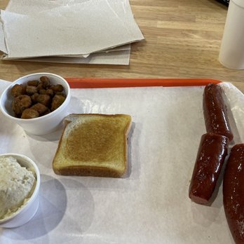 Smokin’ Joes Stilly - Polish sausage with two sides and deliciously toasted butter bread - Barbeque Near Me - Stillwater, Oklahoma Smokin’ Joes Stilly - Polish sausage with two sides and deliciously toasted butter bread - Barbeque Near Me - Stillwater, Oklahoma