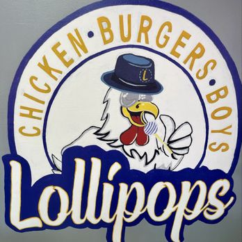 Lollipops Chicken, Burger, and Boys - Wall inside restaurant. Cute chicken with lollipop! - Cajun/Creole Near Me - Temple, Texas Lollipops Chicken, Burger, and Boys - Wall inside restaurant. Cute chicken with lollipop! - Cajun/Creole Near Me - Temple, Texas