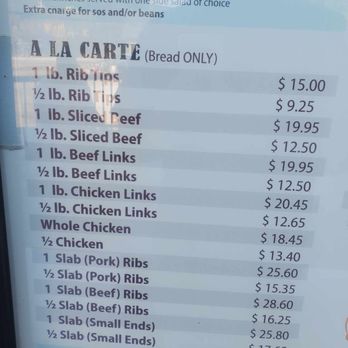 Woody's Bar-B-Que - Menu - Barbeque Near Me - Los Angeles, California