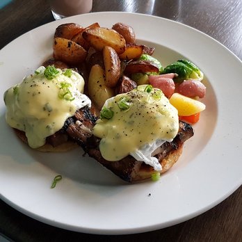 Breakfast Table - Coffee-crusted Pork Belly Benedict - Breakfast & Brunch Near Me - Vancouver, British Columbia Breakfast Table - Coffee-crusted Pork Belly Benedict - Breakfast & Brunch Near Me - Vancouver, British Columbia