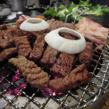 770 Korean BBQ - Seasoned galbi (beef short ribs) on the grill. - Korean Near Me - Suwanee, Georgia 770 Korean BBQ - Seasoned galbi (beef short ribs) on the grill. - Korean Near Me - Suwanee, Georgia